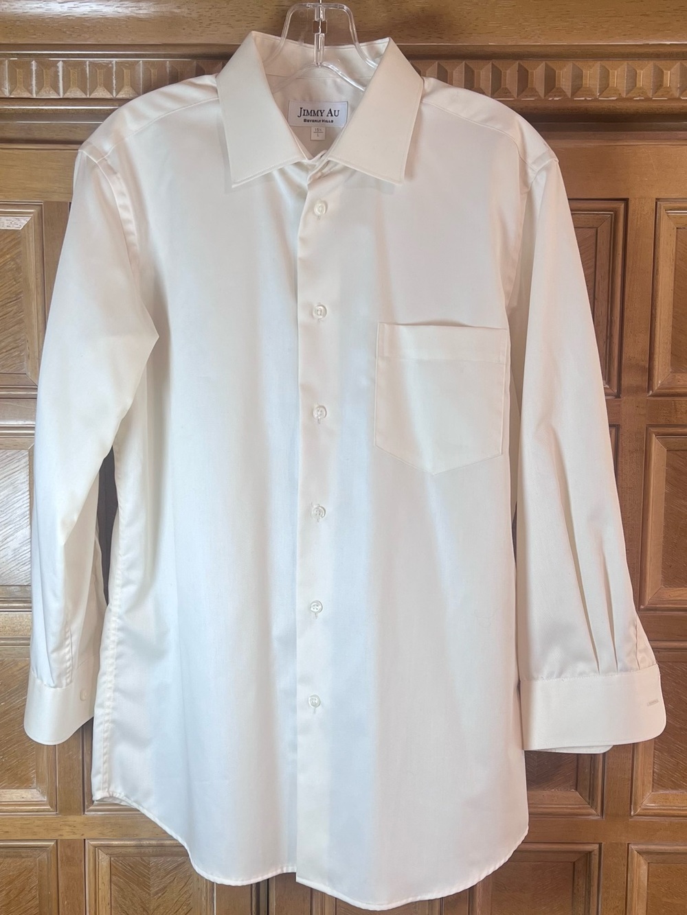 Jimmy Au Beverly Hills Dress Shirt Men’s 15½ L Long Sleeve Button Front Pocket